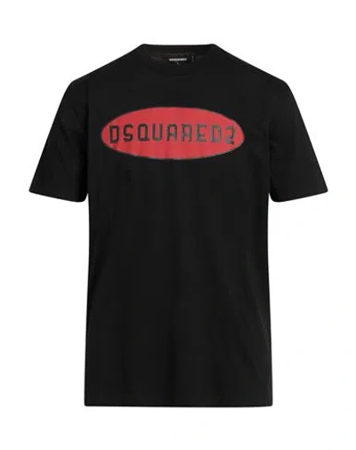 DSQUARED2 DSQUARED2 MAN T-SHIRT BLACK SIZE L COTTON
