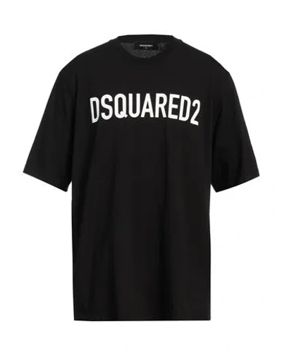 DSQUARED2 DSQUARED2 MAN T-SHIRT BLACK SIZE S COTTON