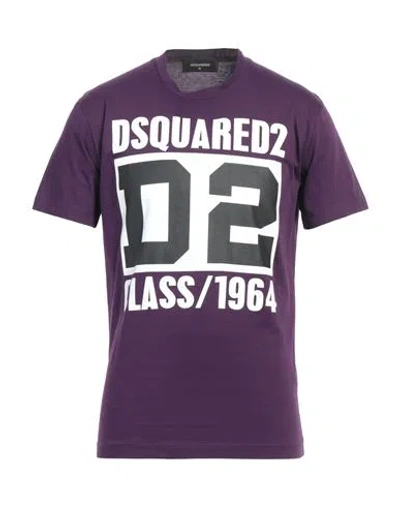 DSQUARED2 DSQUARED2 MAN T-SHIRT PURPLE SIZE L COTTON