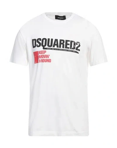 DSQUARED2 DSQUARED2 MAN T-SHIRT WHITE SIZE M COTTON