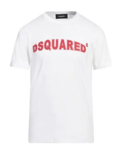 DSQUARED2 DSQUARED2 MAN T-SHIRT WHITE SIZE S COTTON