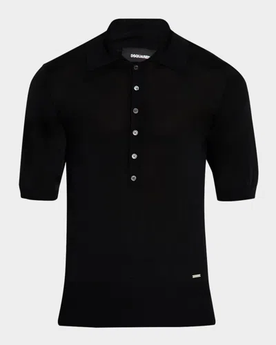 DSQUARED2 MEN'S KNIT POLO SHIRT