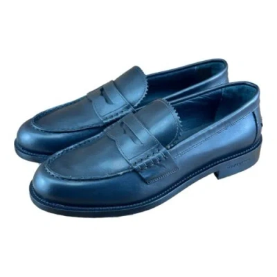 DSQUARED2 DSQUARED2 MENS BLACK PENNY LOAFERS HANDMADE IN ITALY