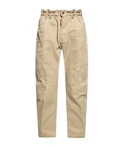 DSQUARED2 DSQUARED2 DISTRESSED ELASTIC WAIST TROUSERS