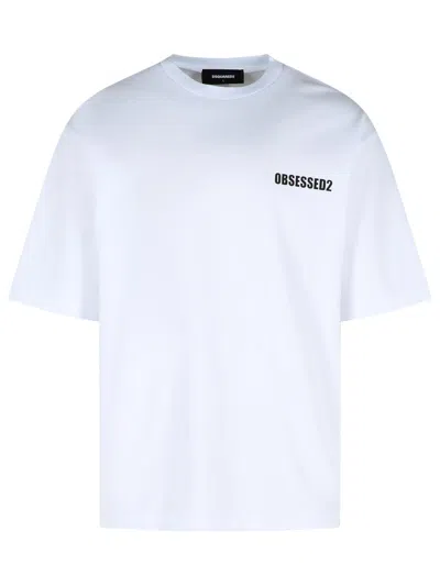 DSQUARED2 DSQUARED2 'OBSESSED' BLACK COTTON T-SHIRT MEN