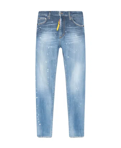 DSQUARED2 DSQUARED2 PAINT SPLATTER EFFECT STRAIGHT-LEG JEANS