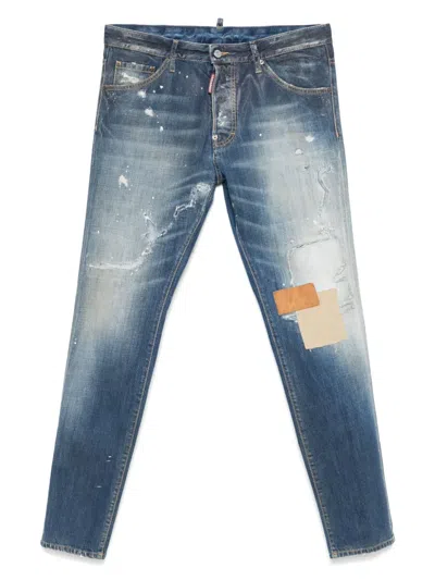 DSQUARED2 PATCH-DETAILING COTTON JEANS
