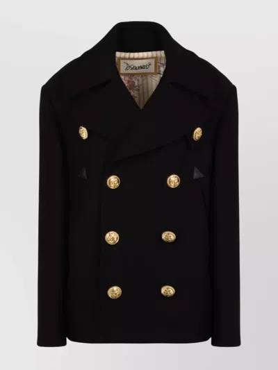DSQUARED2 PEACOAT IN WOOL BLEND