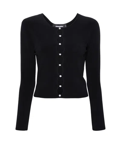 DSQUARED2 DSQUARED2 CUT-OUT DETAILED LONG-SLEEVED CARDIGAN