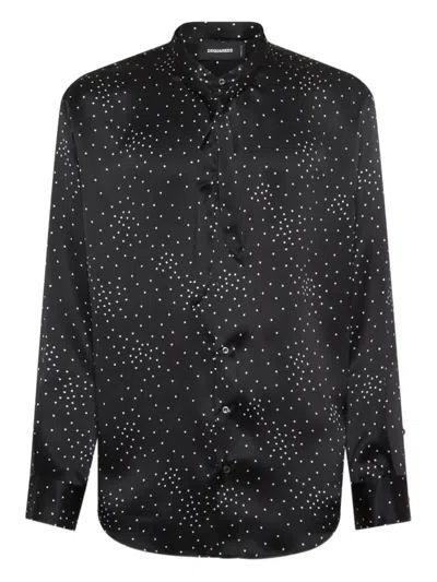 DSQUARED2 POLKA DOT-PRINT SATIN SHIRT