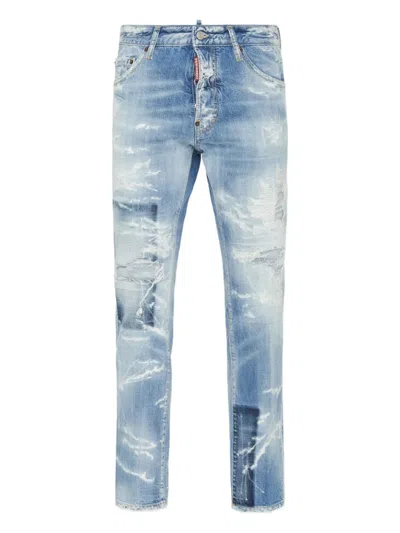 DSQUARED2 RIPPED WASHED JEANS