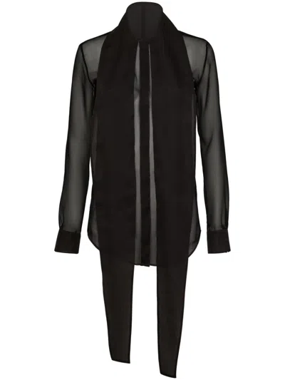 DSQUARED2 SCARF-EMBELLISHED BLOUSE