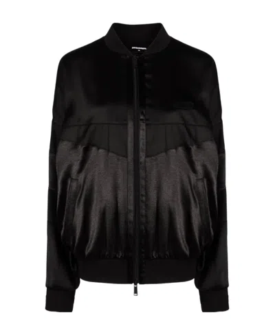 DSQUARED2 DSQUARED2 SHINE-EFFECT ZIPPED BOMBER JACKET