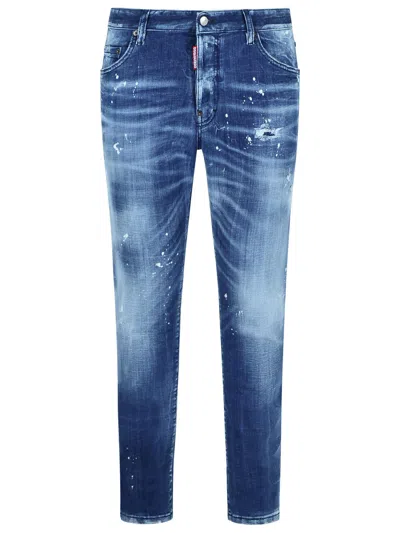 DSQUARED2 DSQUARED2 'SKATER' BLUE COTTON JEANS