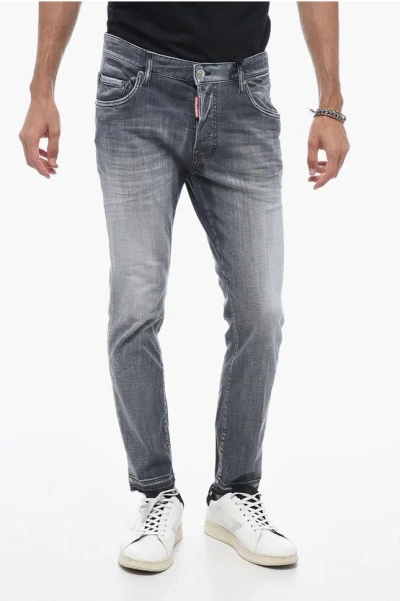 DSQUARED2 Skater Denims with Raw Cut Hem