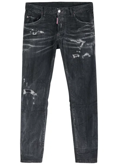 DSQUARED2 DSQUARED2 SKATER DISTRESSED SLIM-LEG JEANS