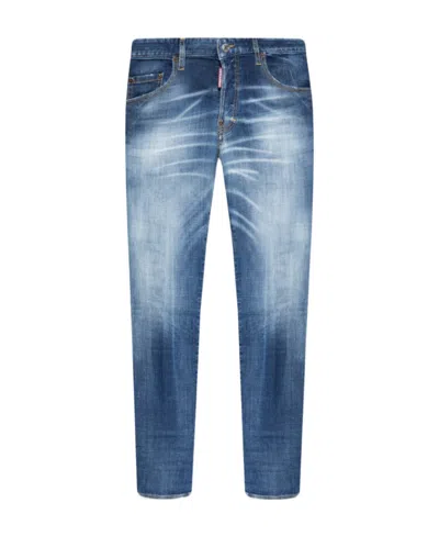 DSQUARED2 DSQUARED2 SLIM-CUT LOGO PATCH JEANS