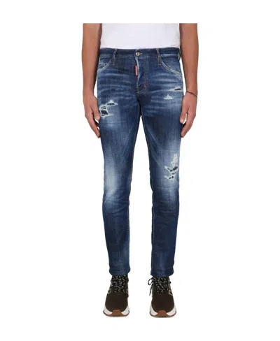 DSQUARED2 DSQUARED2 LOGO PATCH LOW-RISE JEANS