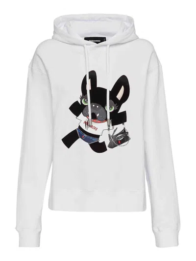 DSQUARED2 SUDADERA - BLANCO