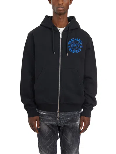 DSQUARED2 DSQUARED2 SWEATSHIRT WITH HOODIE AND ZIP