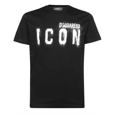 DSQUARED2 DSQUARED2 T-SHIRT SYMBOL SPRAYDOSE COOL S79GC0039 T-SHIRT D2 SCHWARZ