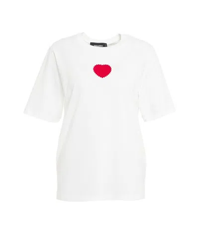 DSQUARED2 VELVET HEART EASY FIT T-SHIRT