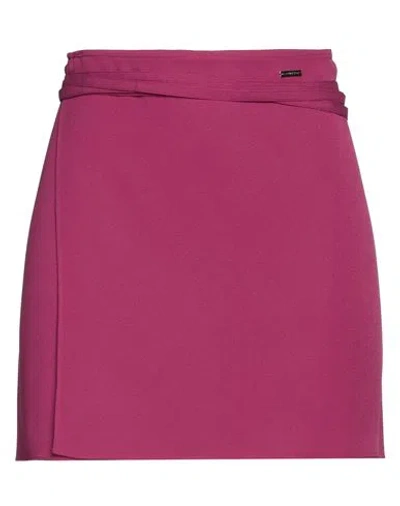 DSQUARED2 DSQUARED2 WOMAN MINI SKIRT MAGENTA SIZE 2 ACETATE, VISCOSE