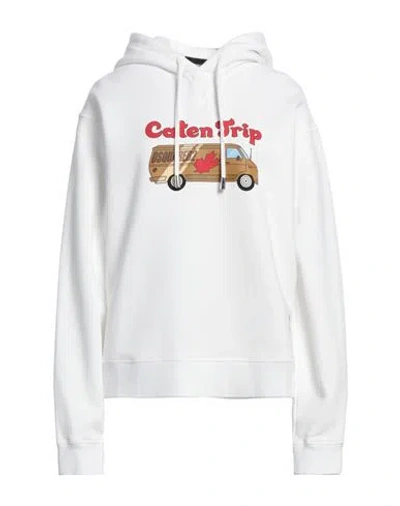 DSQUARED2 DSQUARED2 WOMAN SWEATSHIRT WHITE SIZE L COTTON