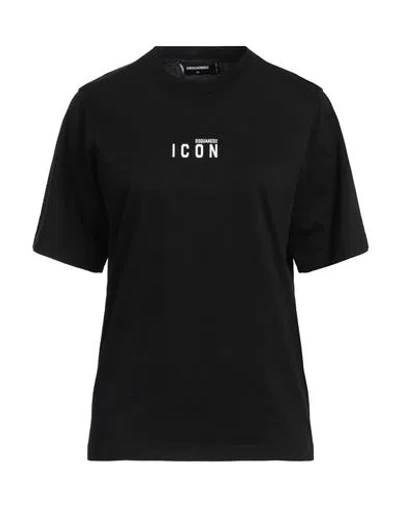 DSQUARED2 DSQUARED2 WOMAN T-SHIRT BLACK SIZE XS COTTON