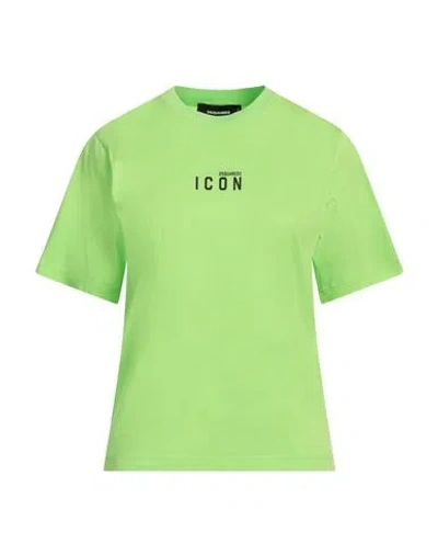 DSQUARED2 DSQUARED2 WOMAN T-SHIRT GREEN SIZE XS COTTON