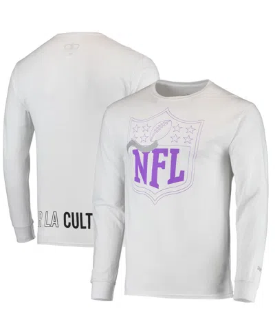 DUNBROOKE MEN'S DUNBROOKE WHITE NFL POR LA CULTURA '21 COLLECTION LONG SLEEVE T-SHIRT