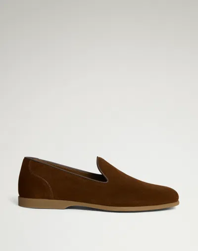 DUNHILL ALDFORD SUEDE SLIPPERS