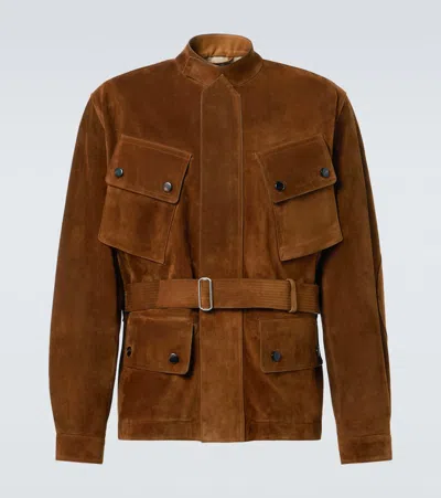 DUNHILL BELTED SUEDE FIELD JACKET