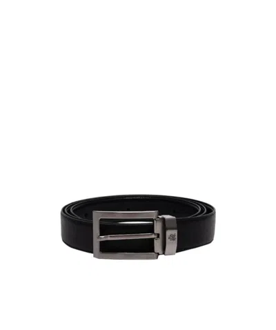 DUNHILL BLACK LOGO BELT