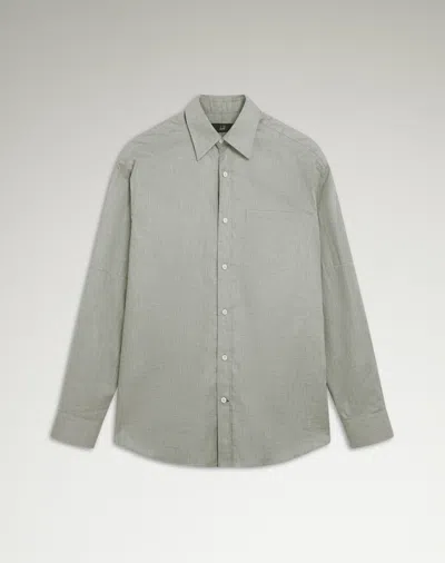 DUNHILL COTTON OXFORD POINT COLLAR SHIRT