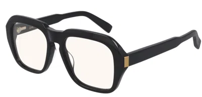 DUNHILL DUNHILL DU0001S 007 BLACK/YELLOW OVERSIZED RECTANGULAR MEN'S SUNGLASSES