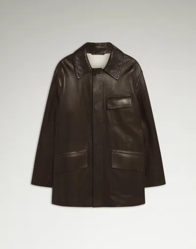 DUNHILL LEATHER CAR COAT