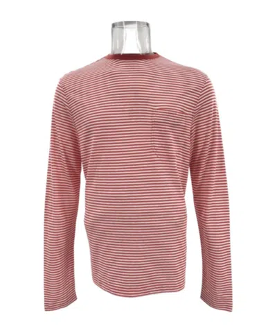 DUNHILL ROUND COLLAR STRIPED T-SHIRT