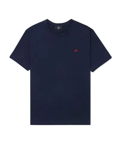 DUNHILL ROUND NECK EMBROIDERED T-SHIRT