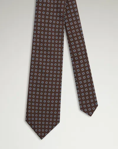 DUNHILL SILK CIRCULAR MEDALLION TIE