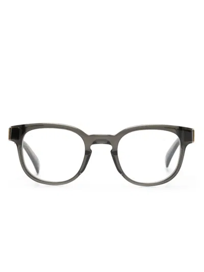 DUNHILL SQUARE-FRAME TRANSPARENT GLASSES