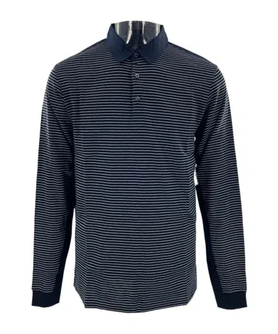 DUNHILL STRIPED LONG-SLEEVED POLO SHIRT