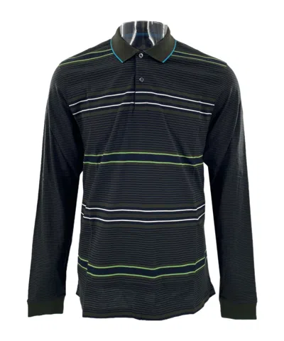 DUNHILL STRIPED LONG-SLEEVED POLO SHIRT