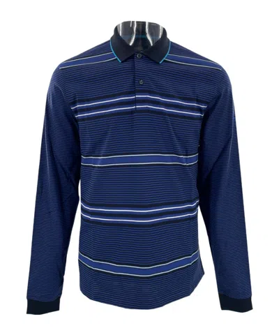 DUNHILL STRIPED LONG-SLEEVED POLO SHIRT