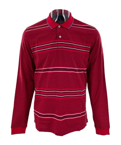DUNHILL STRIPED LONG-SLEEVED POLO SHIRT