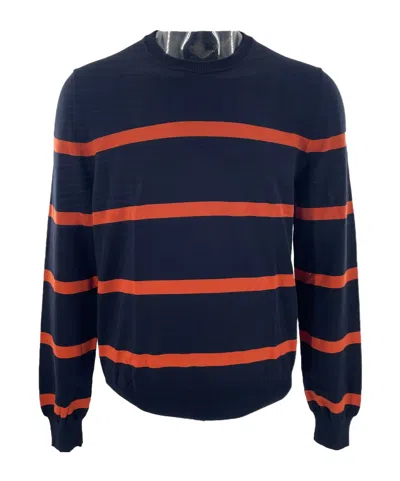 DUNHILL STRIPED LONG-SLEEVED SWEATER