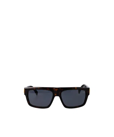 DUNHILL TORTOISESHELL-EFFECT RECTANGLE-FRAME SUNGLASSES