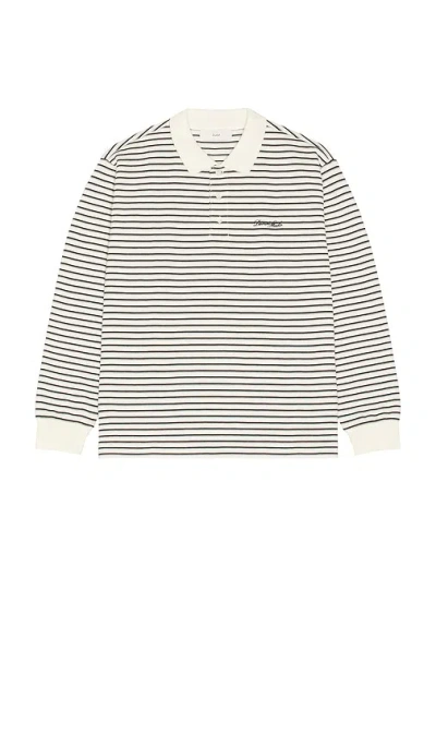 DUNST MULTI STRIPE COLLARED T-SHIRT