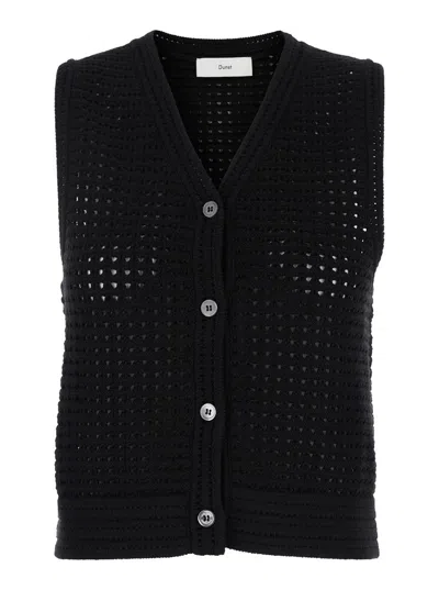 DUNST DUNST UNISEX OPEN CROCHET KNIT VEST