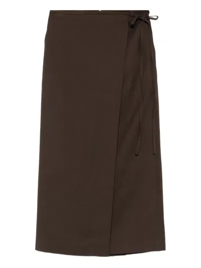 DUNST WRAP TIE-FASTENING SKIRT
